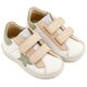 Babywalker Τρίχρωμο Sneaker Διπλό Χρατς EXC5316  Λευκό Εκρού Μέντα - Βαπτιστικό Παπούτσι για Αγόρι στο Oneirokosmos