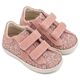 Babywalker Sneaker Διπλό Χρατς με Αστέρι στο Πλάι EXC5904 Ροζ Αντικέ - Βαπτιστικό Παπούτσι για Κορίτσι στο Oneirokosmos