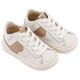 Babywalker Δίχρωμο Sneaker Δετό EXC8001 Λευκό Μπεζ - Βαπτιστικό Παπούτσι για Αγόρι στο Oneirokosmos