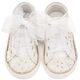Babywalker Sneaker απο Ύφασμα Φιλντιρέ Λουλούδια LU6129 Λευκό - Βαπτιστικό Παπούτσι για Κορίτσι στο Oneirokosmos