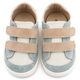 Babywalker Τρίχρωμο Sneakers Διπλή Μπαρέτα Χρατς PRI2125 Λευκό Μίνεραλ Μπεζ - Βαπτιστικό Παπούτσι για Αγόρι στο Oneirokosmos