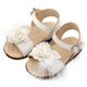 Babywalker Πέδιλο Διακοσμημένο με Χειροποίητο Λουλούδι με Πούπουλα PRI2662 Εκρού - Βαπτιστικό Παπούτσι για Κορίτσι στο Oneirokosmos
