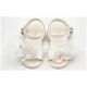 Babywalker Πέδιλο Διακοσμημένο με Χειροποίητο Λουλούδι με Πούπουλα PRI2662 Λευκό - Βαπτιστικό Παπούτσι για Κορίτσι στο Oneirokosmos