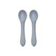 Lorelli Σετ Κουτάλια Σιλικόνης 2Τμχ. Grey 10230690003 - Κουταλάκια, Πηρουνάκια στο Oneirokosmos