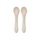 Lorelli Σετ Κουτάλια Σιλικόνης 2τμχ. Beige 10230690005 - Κουταλάκια, Πηρουνάκια στο Oneirokosmos