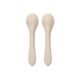 Lorelli Σετ Κουτάλια Σιλικόνης 2τμχ. Beige 10230690005 - Κουταλάκια, Πηρουνάκια στο Oneirokosmos