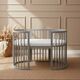 IngVart Κούνια Smart Bed Round 9 σε 1 Γκρι - Βρεφικά Κρεβάτια Μετατρεπόμενα σε Προεφηβικά στο Oneirokosmos