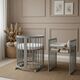 IngVart Κούνια Smart Bed Round 9 σε 1 Γκρι - Βρεφικά Κρεβάτια Μετατρεπόμενα σε Προεφηβικά στο Oneirokosmos