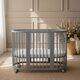 IngVart Κούνια Smart Bed Round 9 σε 1 Γκρι - Βρεφικά Κρεβάτια Μετατρεπόμενα σε Προεφηβικά στο Oneirokosmos