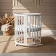 IngVart Κούνια Smart Bed Round 9 σε 1 Λευκό - Βρεφικά Κρεβάτια Μετατρεπόμενα σε Προεφηβικά στο Oneirokosmos