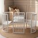 IngVart Κούνια Smart Bed Round 9 σε 1 Λευκό - Βρεφικά Κρεβάτια Μετατρεπόμενα σε Προεφηβικά στο Oneirokosmos