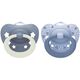 Nuk First Choice Classic Day & Night Πιπίλες Σιλικόνης Νυκτός με Θήκη Blue για 0-6m 2τμχ 10175396 - Πιπίλες στο Oneirokosmos
