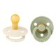 Bibs Πιπίλα Latex Colour Ivory/Sage 2τμχ. Νο1 110241 - Πιπίλες στο Oneirokosmos