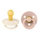 Bibs Πιπίλα Latex Colour Ivory/Blush 2τμχ. Νο1 110256 - Πιπίλες στο Oneirokosmos