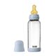 BIBS Μπιμπερό Γυάλινο με Θηλή Latex Baby Blue 240ml 5020231 - Μπιμπερό στο Oneirokosmos