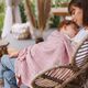 BabyOno Βρεφική κουβέρτα από 100% οργανικό βαμβάκι 75×100 εκ. Pink BN1647/01 - Κουβέρτες Αγκαλιάς στο Oneirokosmos