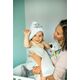 Babyono Πετσέτα από Μπαμπού με Κουκούλα Γκρί 100x100εκ. BN346/03 - Πετσέτες-Μπουρνούζια στο Oneirokosmos