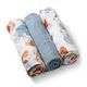 Babyono Σετ Βαμβακερές μουσελίνες 70x70 cm 3 τμχ BN348/07 - Πάνες-Λαβέτες-Σελτέδες στο Oneirokosmos