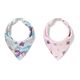 BabyOno Σαλιάρες - μπαντάνες διπλής όψεως 2τμχ Floral BN879/16 - Σαλιάρες Υφασμάτινες  στο Oneirokosmos