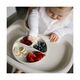 BabyOno Πιάτο σιλικόνης με βεντούζες και χωρίσματα Μπεζ BN1482/04 - Σετ Φαγητού, Μπολάκια, Πιατάκια Φαγητού στο Oneirokosmos