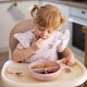 Babyono Πιάτο σιλικόνης με 3 θέσεις, καπάκι & βάση με βεντούζα Ροζ  BN1661/02 - Σετ Φαγητού, Μπολάκια, Πιατάκια Φαγητού στο Oneirokosmos