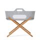 SNUZ ΚΑΛΑΘΟΥΝΑ SNUZBASKIT LIGHT GREY & ΞΥΛΙΝΗ ΒΑΣΗ NATURAL - Λίκνο στο Oneirokosmos