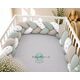 Baby Star  Πάντα Πλεξούδα Vert de Gris- Μόκα Larvik XL 19Χ200cm - Πάντες στο Oneirokosmos